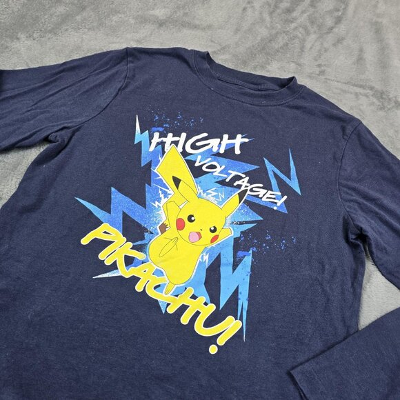 Boys Shirt Lot Size 12 14 L XL Long Sleeve Bundle of 5 Tops Pokémon & More - Picture 13 of 16